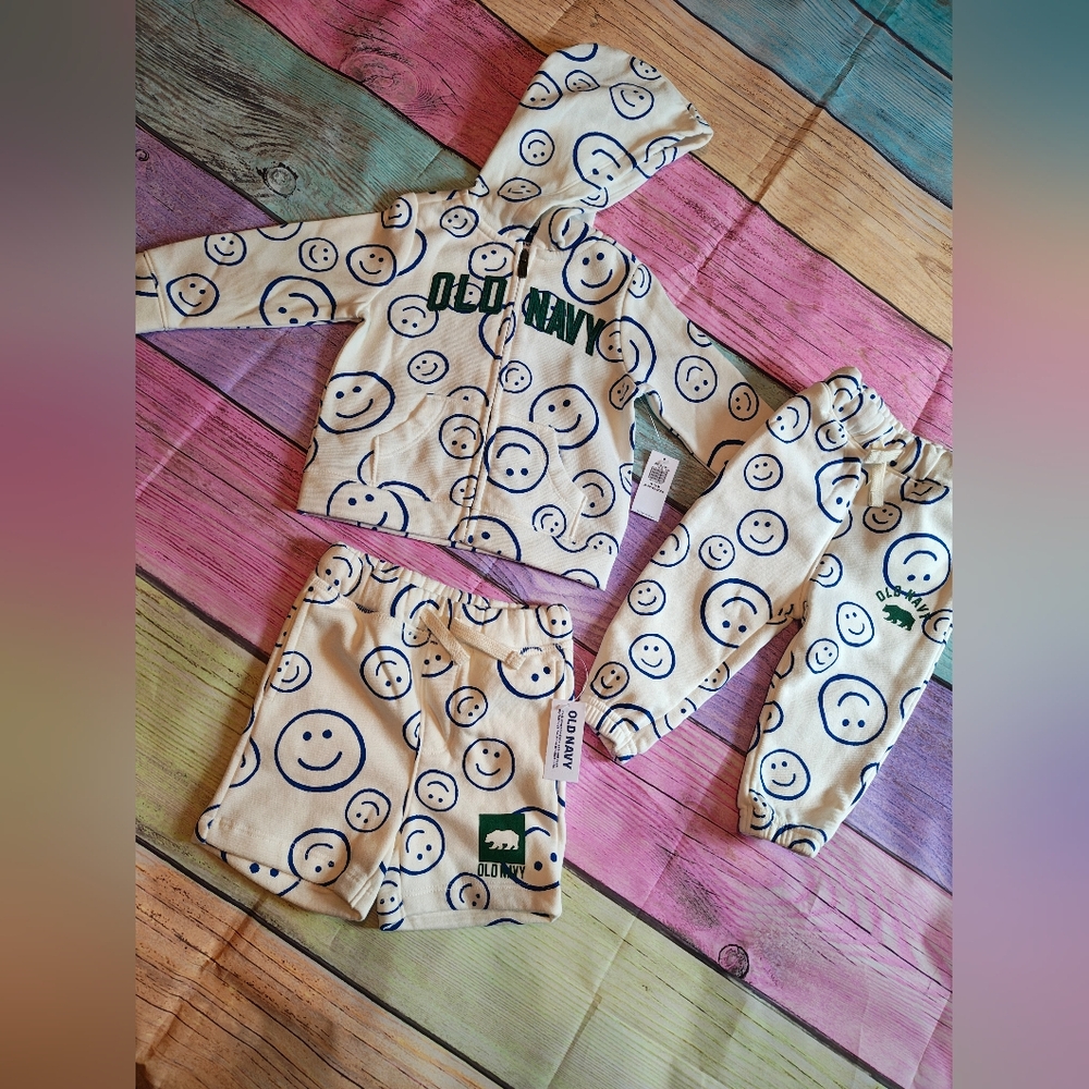 12-18m Old Navy Smiley Face 3 Piece Set #0409